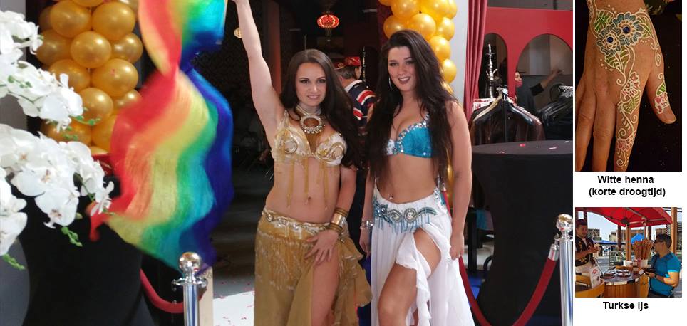 Bellydancers met slang